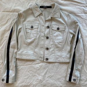 black stripe crop moto jacket